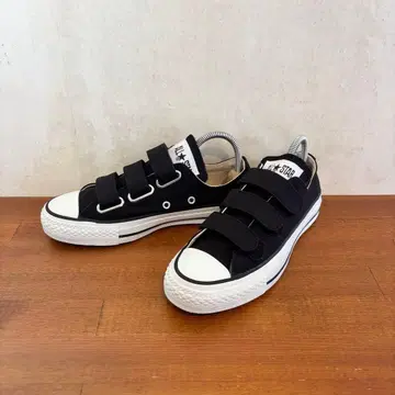 컨디션 최상 컨버스 올스타 벨크로 블랙 22.5cm 캔버스