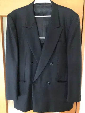 블랙 포멀 더블 겉옷만
