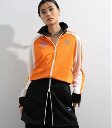 Ray BEAMS PUMA 별주 T7 트랙 자켓 오렌지 S 사이즈