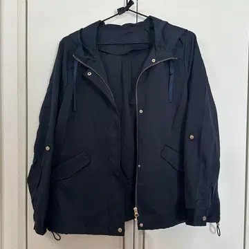 네이비 후드 부착 자켓 L 사이즈