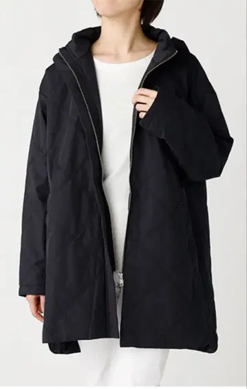 THERMO+ 퀼팅 코트 다크 네이비 블랙