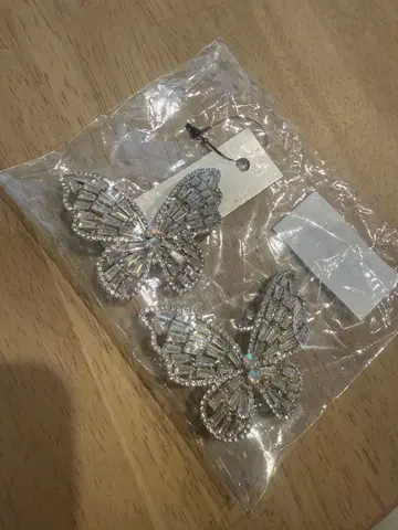 버터플라이 머리핀 2개 결혼식