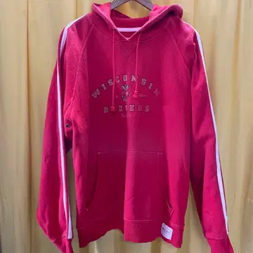 챔피온 후드 부착 후드티 빨간색