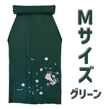 그린 M 사이즈 하카마 꽃 자수 안돈 하카마 졸업식 성인식