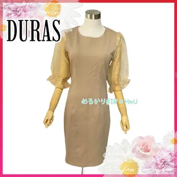 택 포함 DURAS 듀라스 원피스 드레스 베이지 시스루