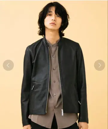 STUDIOUS 램 가죽 싱글 라이더 블루종 size 3