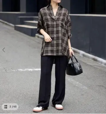 SLOBE IENA 비에라 체크 루즈 셔츠 슬로브 이에나