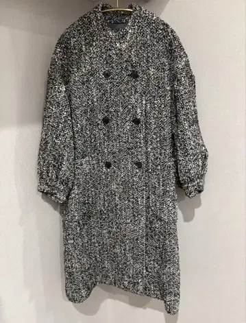 IENA LA BOUCLE 멜란지 트위드 더블 코트 (FREE SIZE)