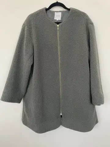 LEPSIM 라이트 보아 파이핑 코트 카키 free size