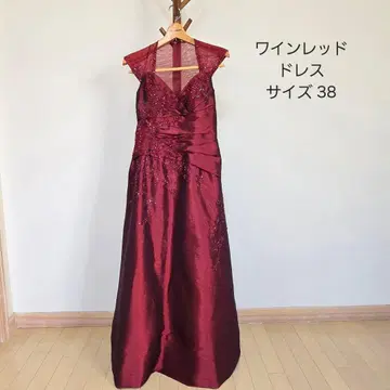 와인 레드 비즈 자수 드레스 사이즈 38 피아노 발표회