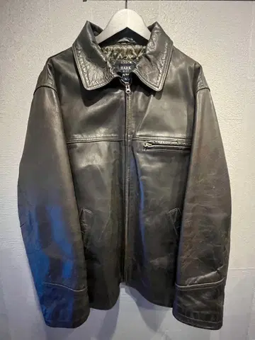 HARK 다크 브라운 가죽 자켓
