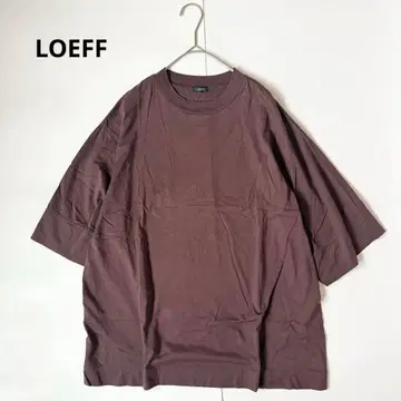 LOEFF 로에프 수빈 코튼 천축 5부 소매 티셔츠 브라운