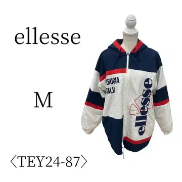 ellese 엘레쎄 화이트 네이비 긴팔 점퍼/블루종 M