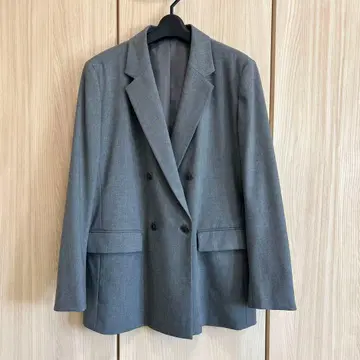 새상품급 유니클로 더블 자켓 그레이 XL