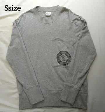 Calvin Klein Ssize 얇은 소재 맨투맨 서클 로고 그레이