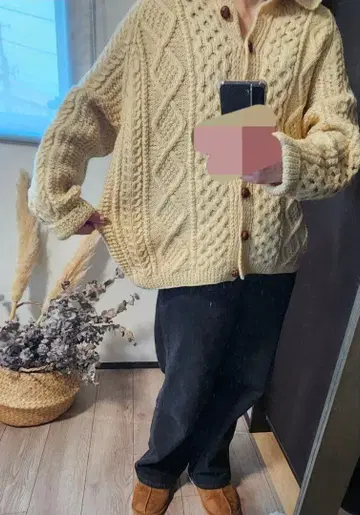 빈티지 90s 핸드 니트 가디건