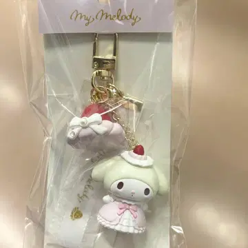 산리오 딸기 휘핑 케이크 키링 마이멜로디