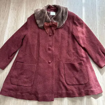 보르도 보타이 포함 울 코트