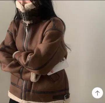 nugu 무스탕 자켓 브라운