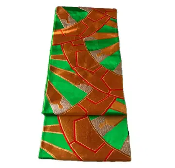 기하학 패턴 후쿠로 오비 그린과 오렌지