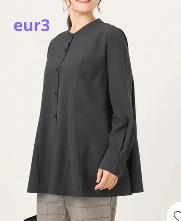 밴드 카라 블라우스 [ eur3 ]