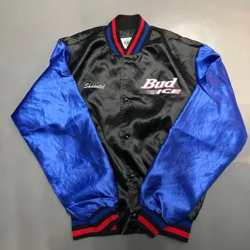 Bud Ice 바시티 자켓 블랙/블루