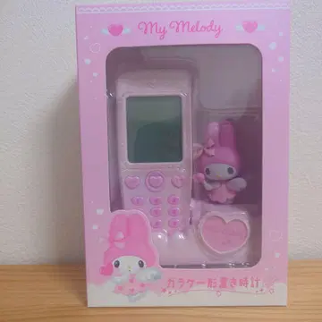 마이멜로디 산리오 폴더폰 모양 탁상 시계 마이멜로