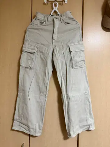 EMODA 데님 청바지 팬츠 화이트 워크 팬츠 카고 팬츠