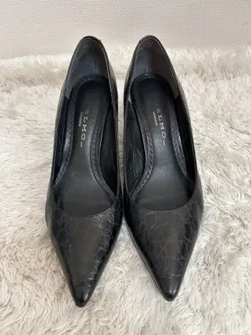 MELMO 멜모 펌프스 23.5cm 2E 블랙 일본제 6cm 힐