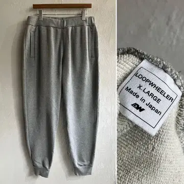 새상품급 LOOPWHEELER 스웨트 팬츠 그레이 XL 루프 휠러