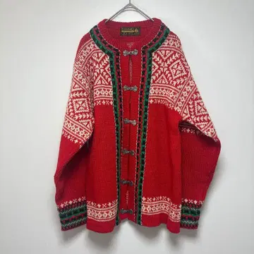 구제 의류 70-80s 노르웨이산 티롤리안 니트 가디건