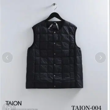 TAION 베이직 크루넥 버튼 이너 다운 베스트 L