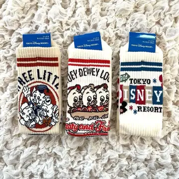 도쿄 디즈니 리조트 휴이 듀이 루이 디즈니 양말 3켤레