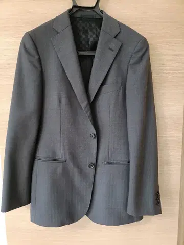 아오키 의류 그레이 비즈니스 정장 스트라이프 패턴