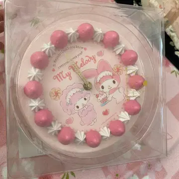 마이멜로디 케이크 디자인 시계