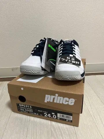 prince DPS015 테니스화 24.0cm 화이트/네이비