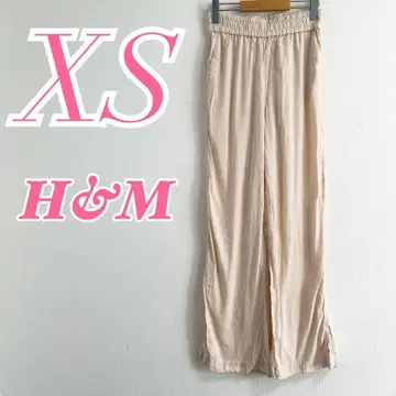 H&M 에이치앤엠 아이보리 플레어 팬츠 허리밴딩 캐주얼