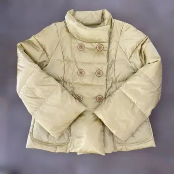 옅은 옐로우 컬러 더블 버튼 다운 자켓