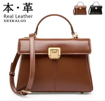 천연 가죽 브라운 2WAY 숄더백