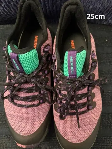 MERRELL 트레킹 슈즈 퍼플/그린 25cm 새상품급