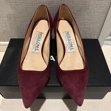 NEBULONIE 버건디 스웨이드 펌프스