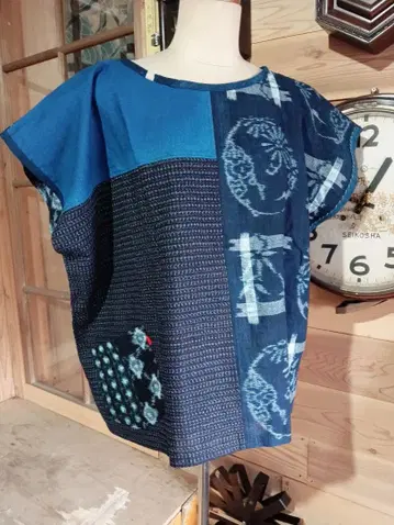 쪽 염색 면 그림 무늬 서생 무늬 눈 아이 무늬 베스트