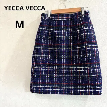 [ YECCA VECCA ] 트위드 스커트 스커트 블루 계열 M 사이즈