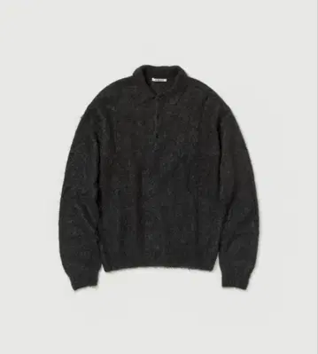 BRUSHED SUPER KID MOHAIR KNIT POLO 4