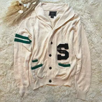 새상품급 [ 프로젝트 SR's ] 빈티지 레터드 가디건 M