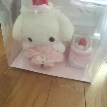 산리오 딸기 휘핑 케이크 봉제 인형&액세서리 세트 마이멜로디