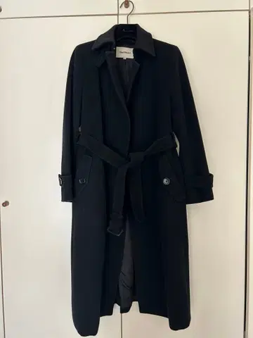 폴 스튜어트 롱 코트 양모 캐시미어 혼방