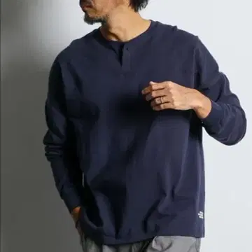 더프 풋볼 헨리넥 롱 슬리브 T셔츠 L 네이비