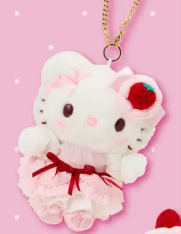 딸기 휘핑 케이크 키티 마스코트