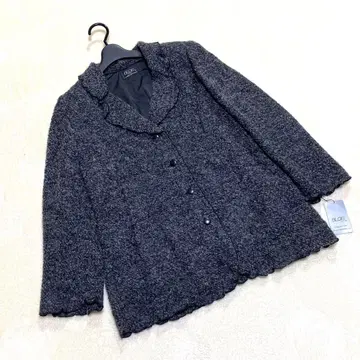 택 포함 미사용 BLOIS 브로와 알파카 혼방 울 자켓 코트 15호 대